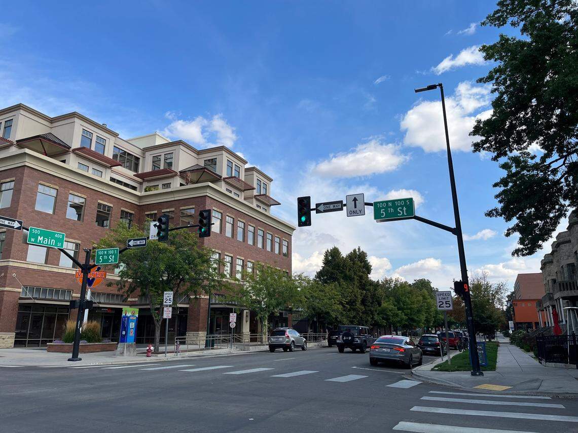 Drivers can only drive northbound on 5th Street in downtown Boise. Businesses are in favor of converting the street to two-ways, city officials said.