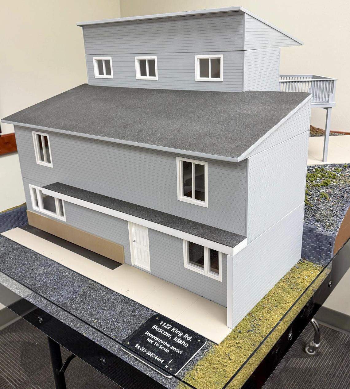 The FBI built a not-to-scale model of the home at 1122 King Road in Moscow where four University of Idaho students were fatally stabbed in November 2022 for Bryan Kohberger’s scheduled murder trial in Boise.