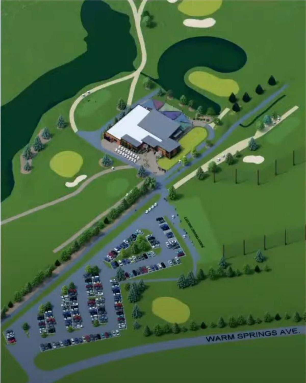 A view of the new clubhouse, which would be along the Boise Greenbelt.