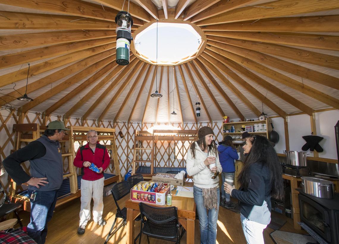 The Hennessy Yurt provides overnight accommodations for about six people enjoying Idaho’s backcountry.