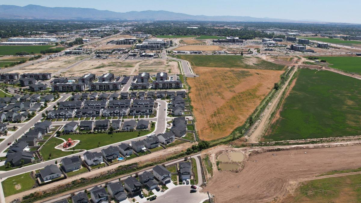 1,300 homes could be approved in Meridian between now and New Year’s. This aerial view shows the area to the west of Ten Mile Road in Meridian, a recent hot spot for development.