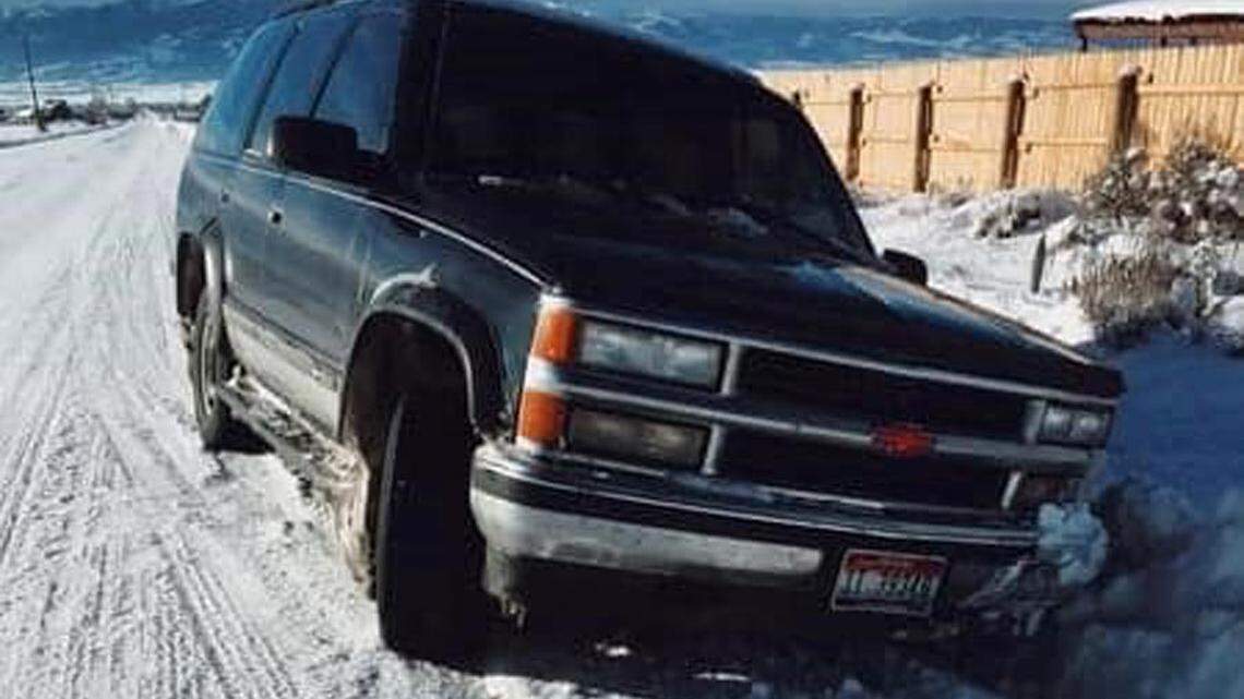 Jeremy Best’s black Chevrolet Tahoe. Best pleaded guilty on Thursday in the deaths of his pregnant wife and 10-month-old son.