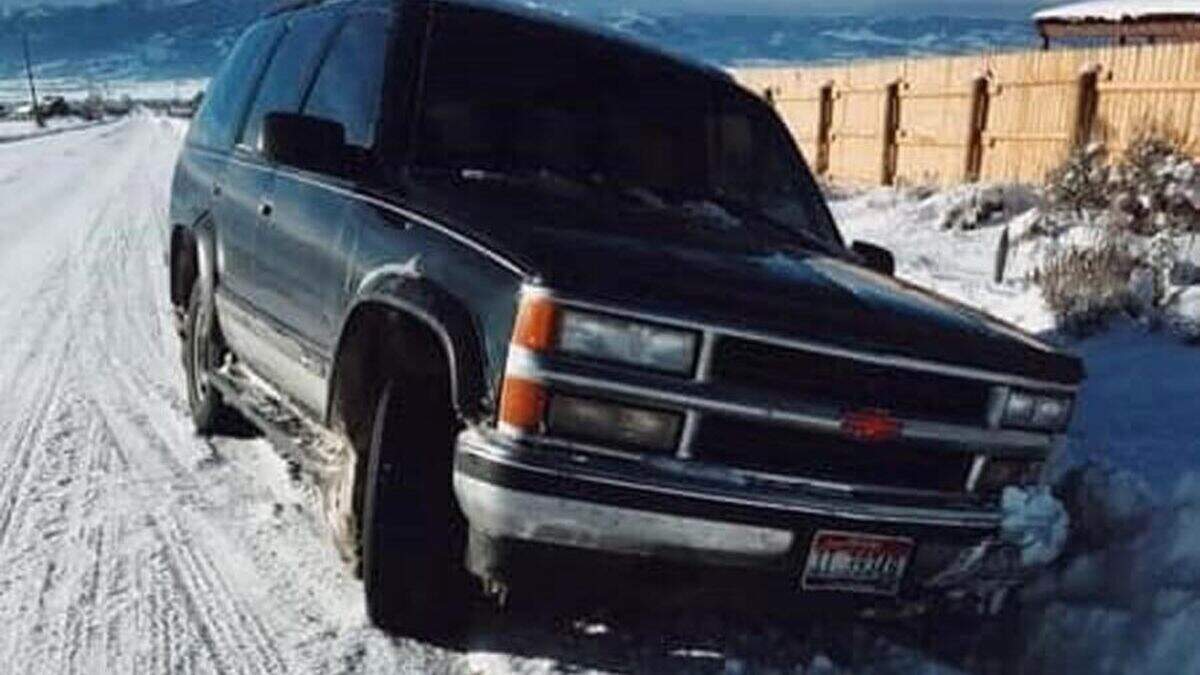 Jeremy Best’s black Chevrolet Tahoe. Best pleaded guilty on Thursday in the deaths of his pregnant wife and 10-month-old son.