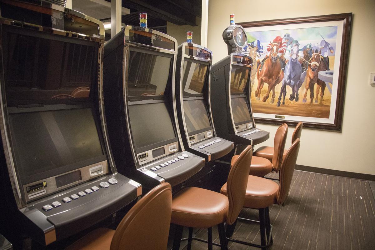 Historical horse racing machines sit unused in the Turf Club at Les Bois Park. The five people who own Treasure Valley Racing, which operates Les Bois, are behind the push to bring the historical racing machines back to Idaho.