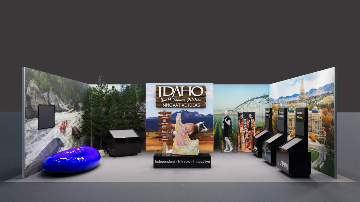 A rendering of Idaho’s state pavilion at the Great American State Fair. The fair is set to run from Thursday, June 25, to Friday, July 10.