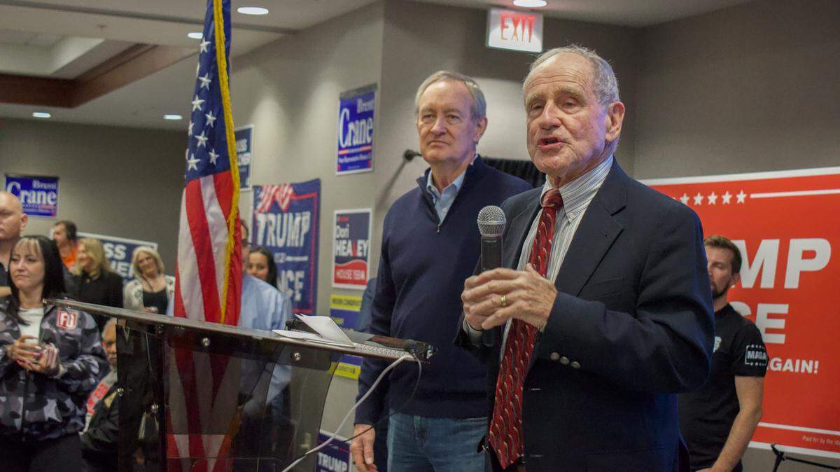Call U.S. Sens. Jim Risch, right, and Mike Crapo, R-Idaho, and tell them to vote no on President Trump’s clawback of funds for public broadcasting.