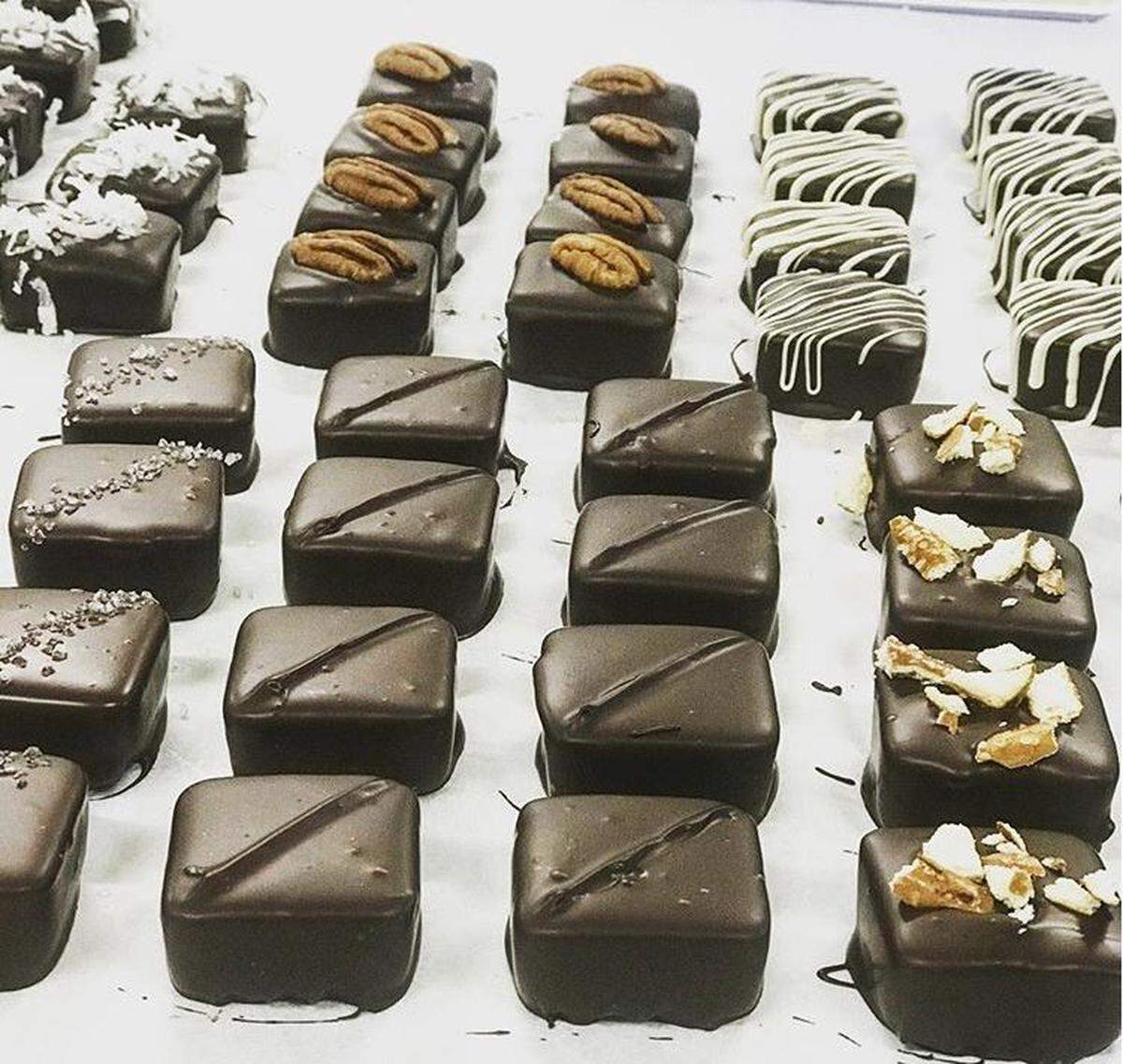Chow's bulk candy store, Something Sweet, will sell treats from sources including Meridian-based Truffles, Etc. Pictured are dark caramel chocolates.