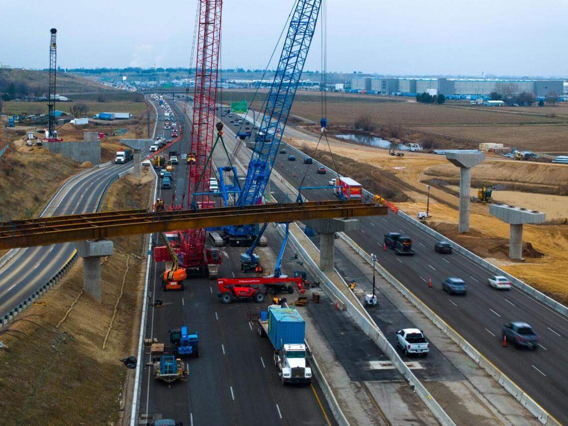 A new interchange is beginning to take shape over I-84 near the Meridian-Nampa border.