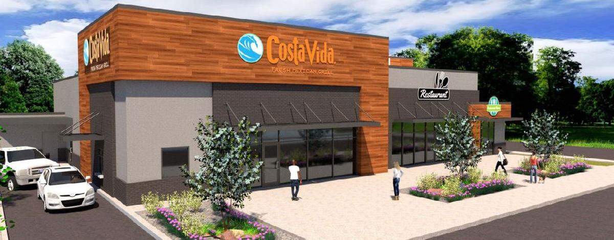 An artist's rendering of a proposed Costa Vida restaurant at 1666 S. Entertainment Ave. The restaurant would take up more than half of the building that previously housed a Fuddruckers restaurant. Two other tenants would be contracted for the remaining space. 