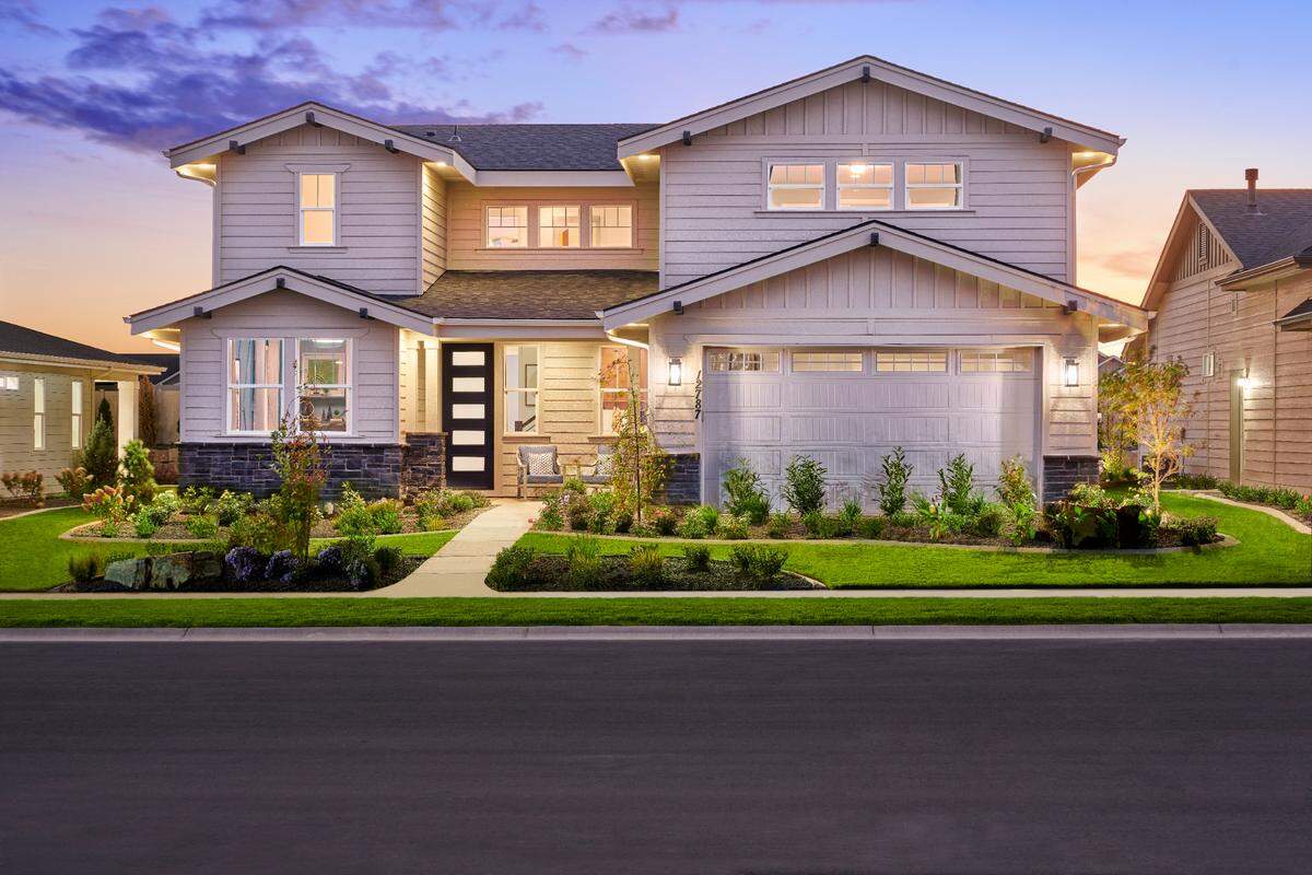 One of the available house designs in the new Heirloom Ridge subdivision in Star.