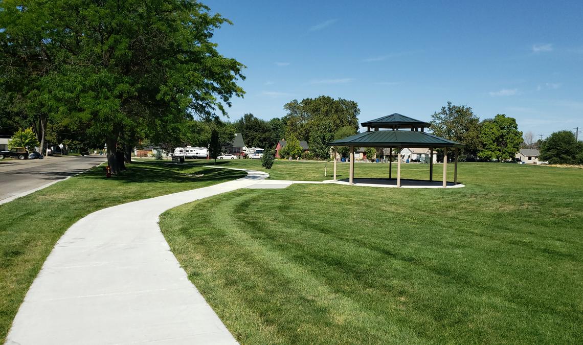 The city of Boise built a gazebo this summer for Franklin Park, located at the site of the former Franklin School at Orchard and Franklin streets. The park opened in 2018. Future improvements for the Central Bench neighborhood park could include an outdoor gym, bocce courts, a splash pad and picnic area.