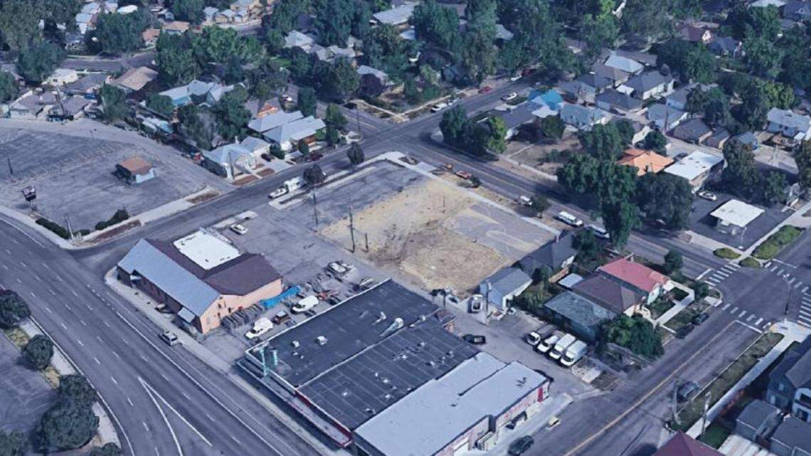 The mostly brown and empty rectangle in the center of the photo, at 1715 W. Idaho St. in Boise’s West Downtown, is on track to be redeveloped as housing, including some apartments for people who earn less than the local median income. Boise’s urban renewal agency, the Capital City Development Corp., bought the property to stimulate developers’ interest.