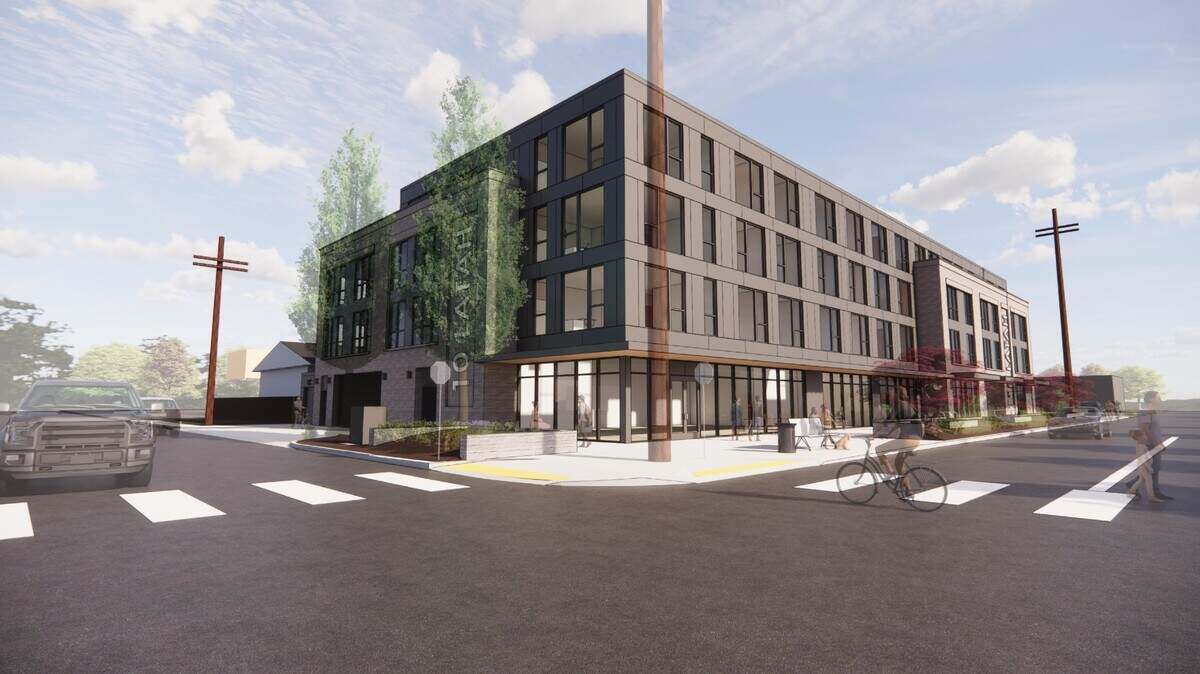 Erstad and Marria proposed this four-story, 41-unit apartment building at 10 S. Latah St., across from Wyld Child, The STIL and Push & Pour.