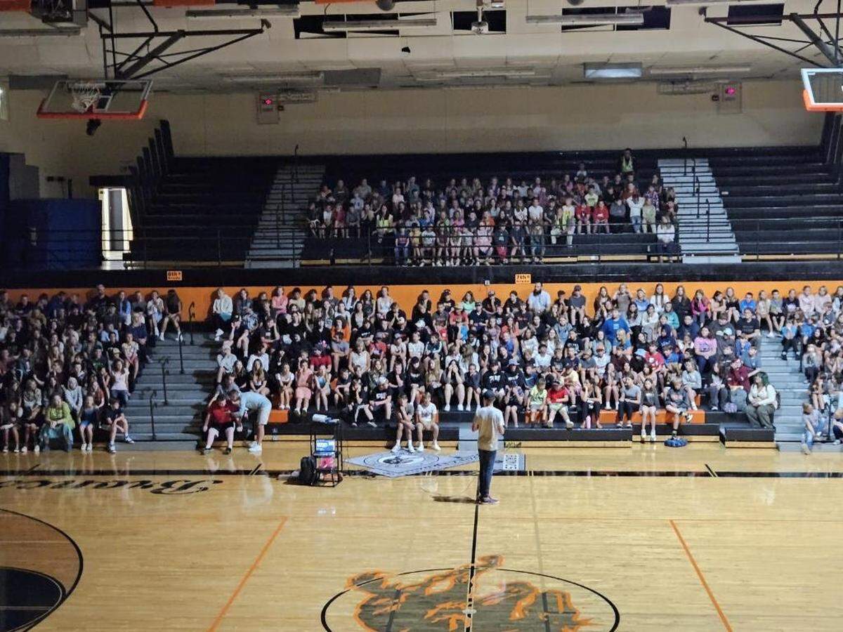 The Imagine Believe Achieve assembly is a 45-minute presentation about life’s challenges, according to the I Love This Life Foundation’s website.
