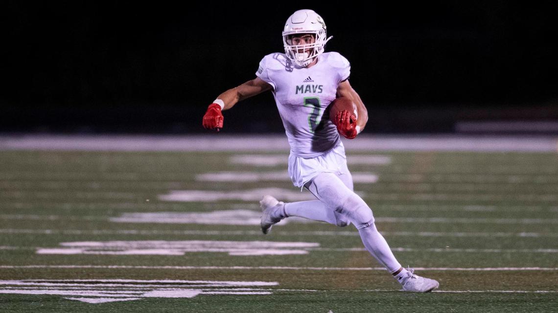 Mountain View running back Leyton Smithson breaks into the open field against Eagle earlier this season.