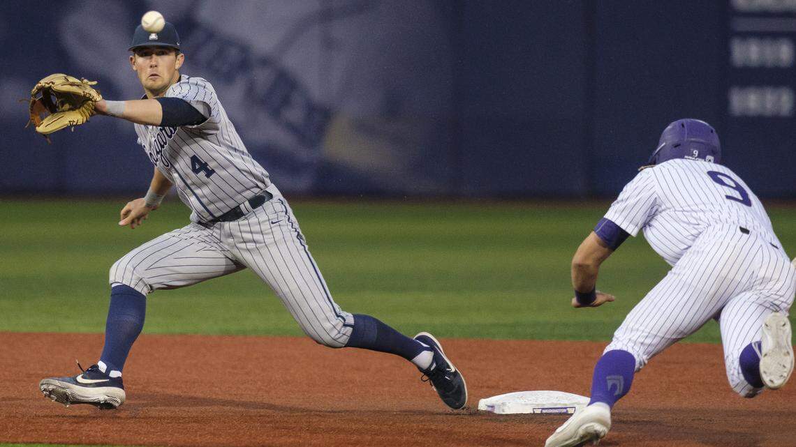 Rocky Mountain High grad Jackson Cluff, left, was taken in the sixth round of the MLB Draft by the Washington Nationals. The shortstop broke out in his sophomore season for BYU this spring.