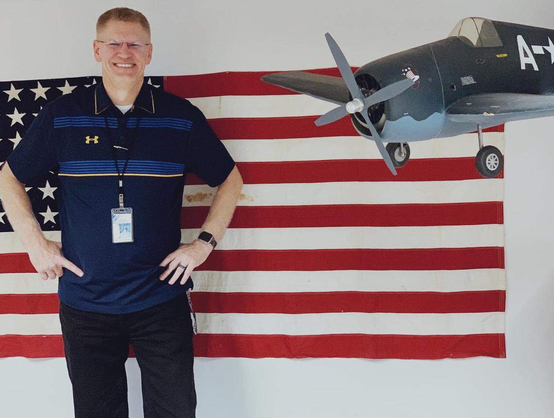 Wally Hames, now a teacher in Kuna, was teaching at a school on the Mountain Home Air Force Base and found himself under lockdown while in a meeting on the base when the attacks happened on Sept. 11, 2001.