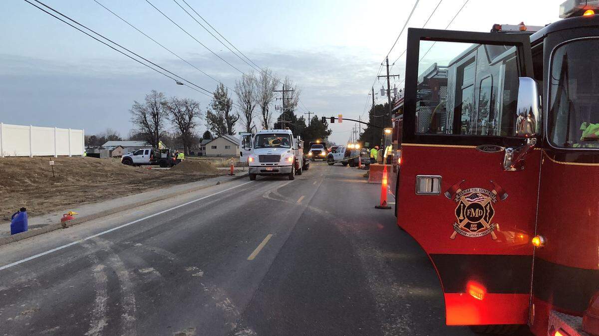 A former Meridian Fire Department employee is suing the city and department, saying she was forced to falsify data and was fired after she complained. Here, Meridian Fire responds to a gas leak caused by damage from a construction crew.