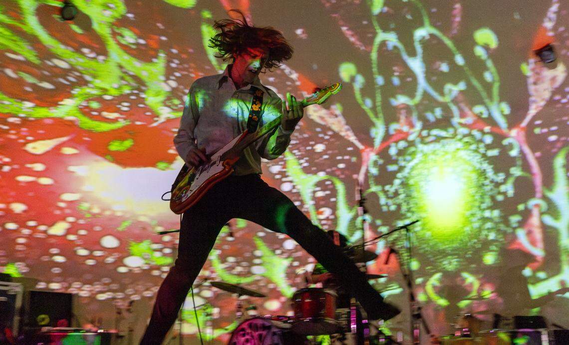 The Schizophonics perform at the Gene Harris Bandshell at Julia Davis Parkin 2024. The bandshell is a Treefort venue that’s free to the public.