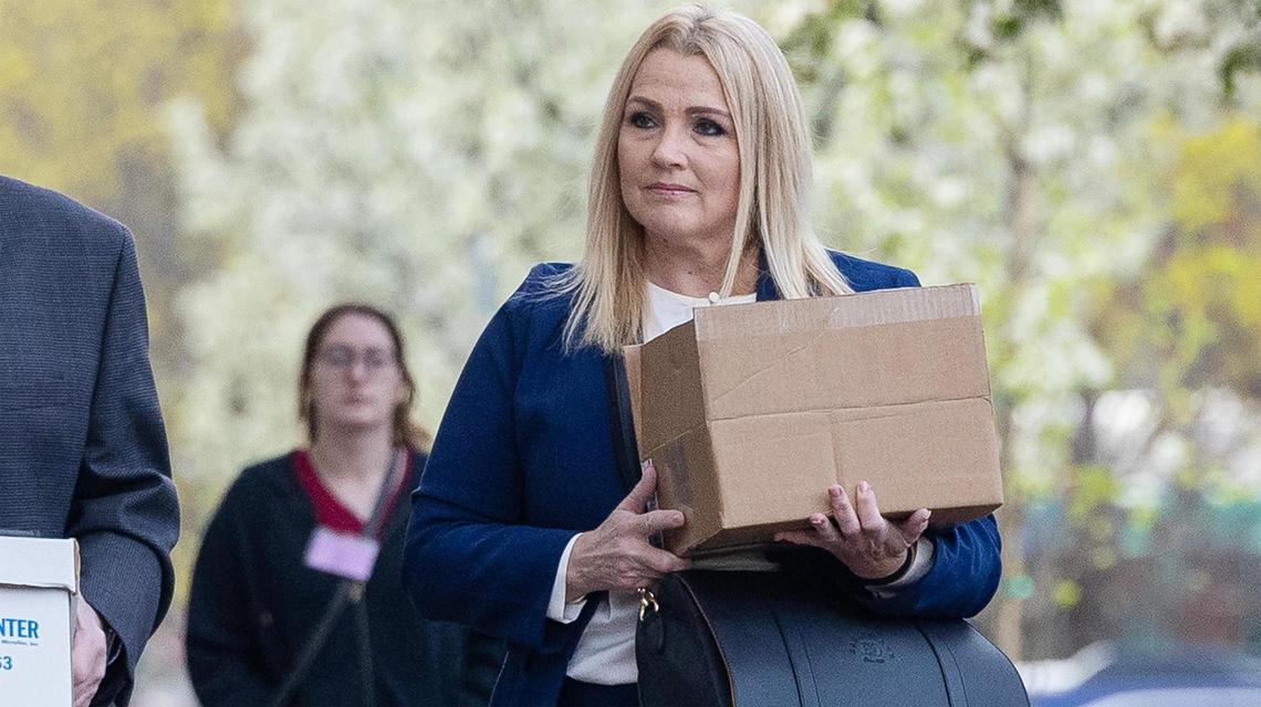 Anne Taylor, defendant Bryan Kohberger’s lead attorney, arrives at the Ada County Courthouse on Wednesday for a hearing in her client’s capital murder case. Taylor, along with her public defense team, argued over dozens of motions during the all-day hearing, including two requests to strike the death penalty.