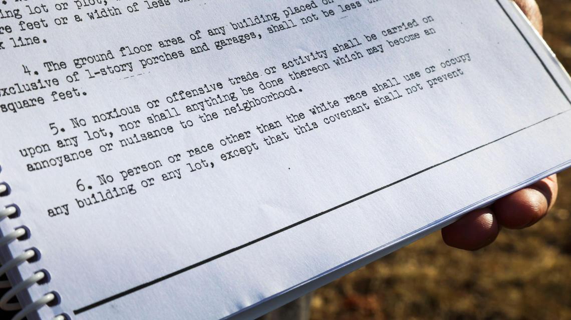 Mark Hewes discovered discriminatory language in the Covenants, Conditions and Restrictions document on his home. He moved to his house in 2019 as a first-time homebuyer was shocked by the language.