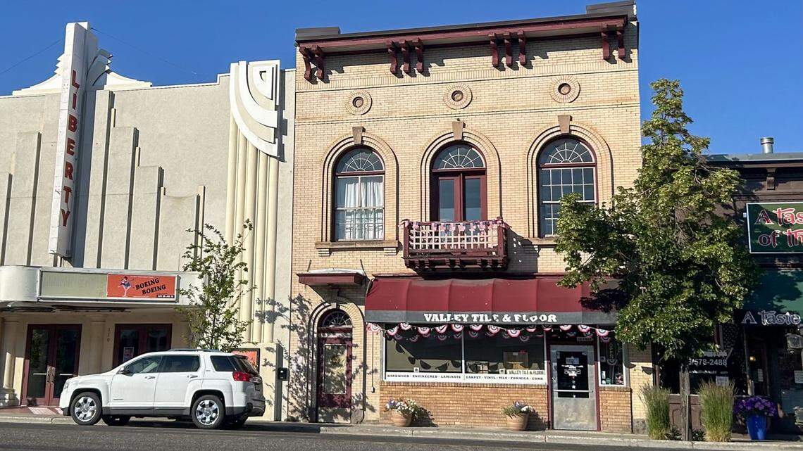 The Commercial Building, right, on Main Street in Hailey is a historic two-story building in the city’s downtown commercial core. Previously owned by the Idaho American Legion, a former commander in the military veteran nonprofit sold it to the downstairs retail tenant in March 2023.