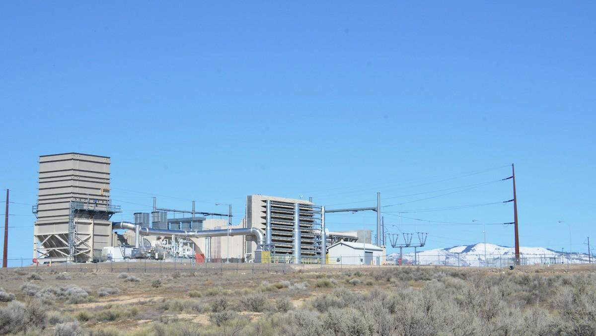 The Bennett Mountain Power Plant near Mountain Home, pictured here, is similar to the Peregrine Power Plant that Idaho Power plans to build in Elmore County.