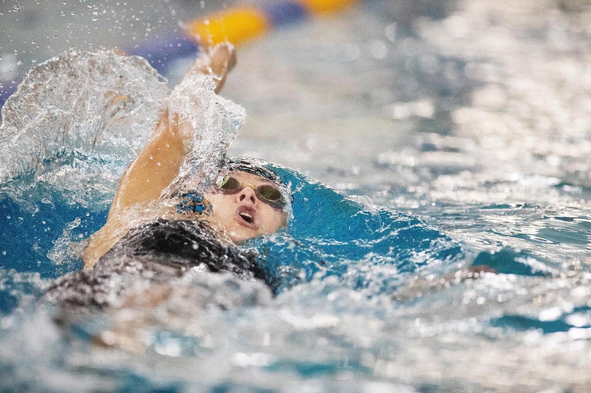 Timberline swimmer Jillian Moses competes in the championship heat of the 200-yard individual medley during the 5A state meet Nov. 6.
