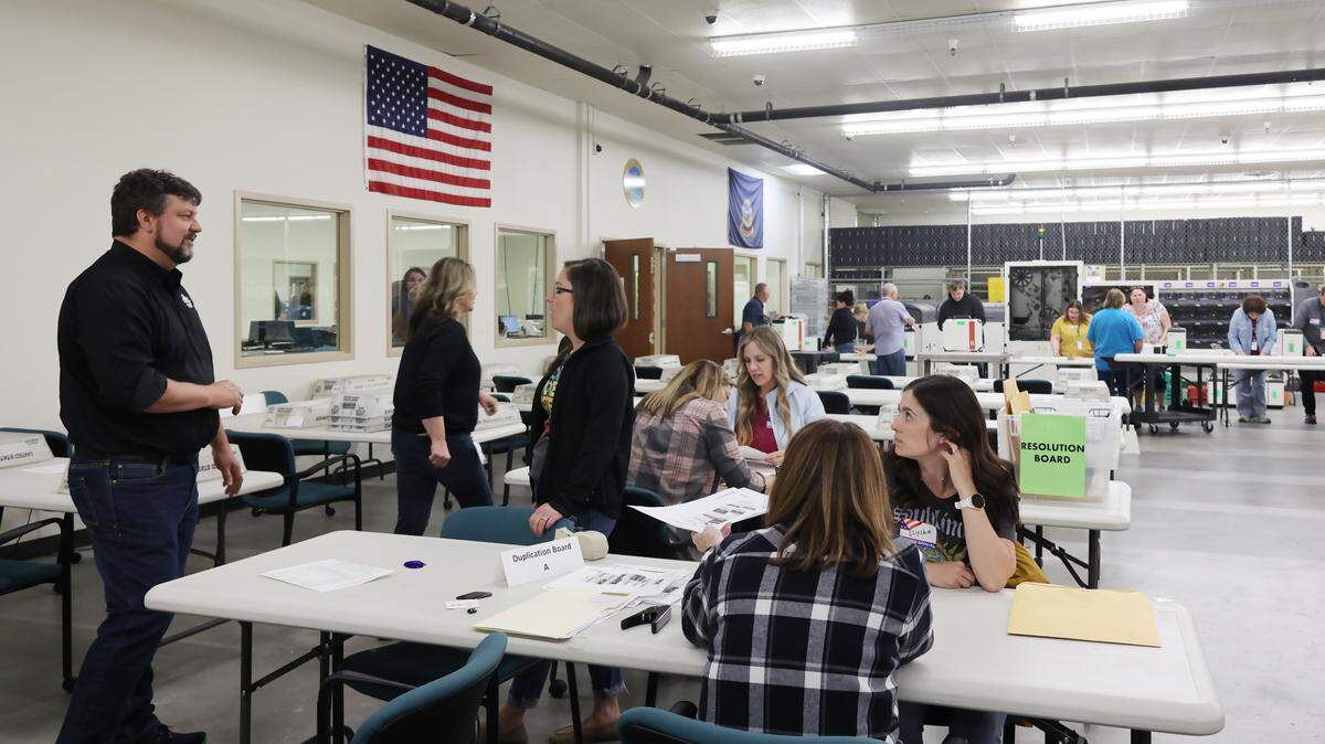 About 80 poll workers reported to the Ada County Elections Office to help count votes after the primary election on May 21.