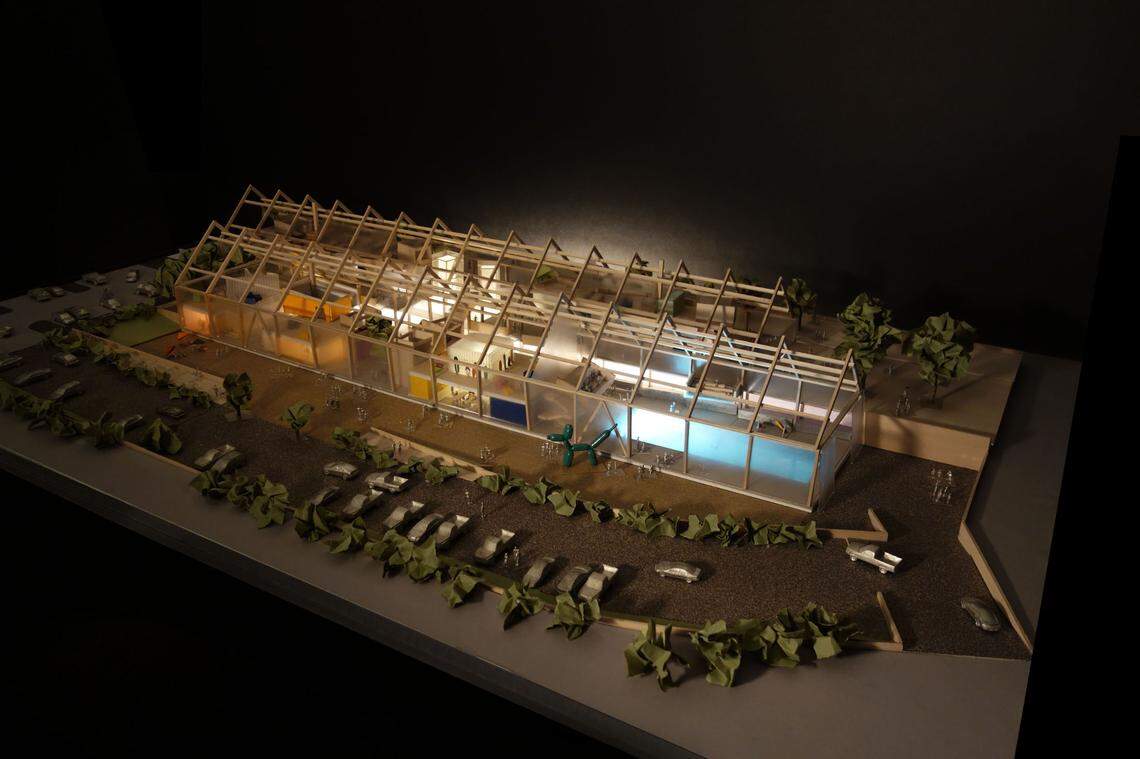 EC3 built a model to display the Crystal Barn design.