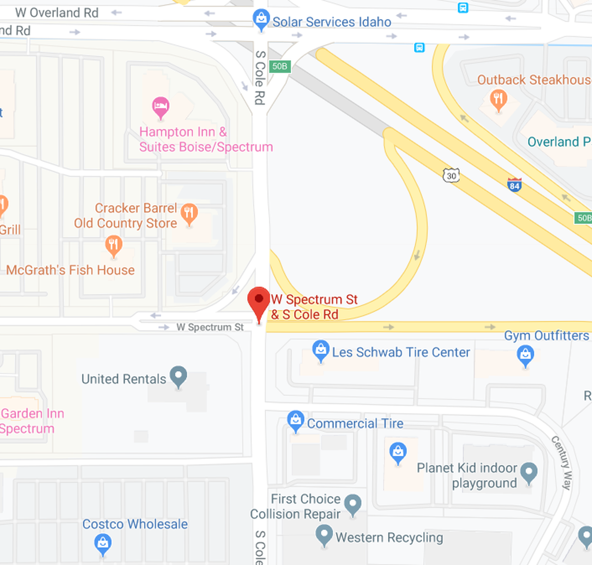 A truck driver struck a bicyclist in a crosswalk on Cole Road Tuesday morning, according to Boise Police.