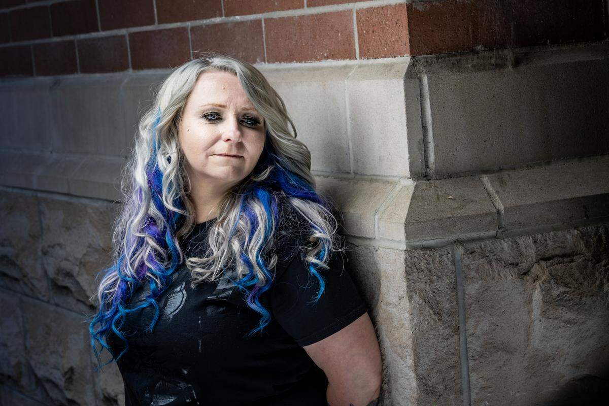 Andrea Weiskircher stands outside the Ada County Courthouse on July 24, ahead of a drug court hearing. Weiskircher, now 43, has spent nearly 13 years in prison where she says she was harassed and coerced by guards to perform sexual favors in exchange for prohibited items like a cellphone, sodas or candy. Weiskircher’s decision to file complaints inspired other women to step forward with their own allegations of abuse by Idaho prison staff.