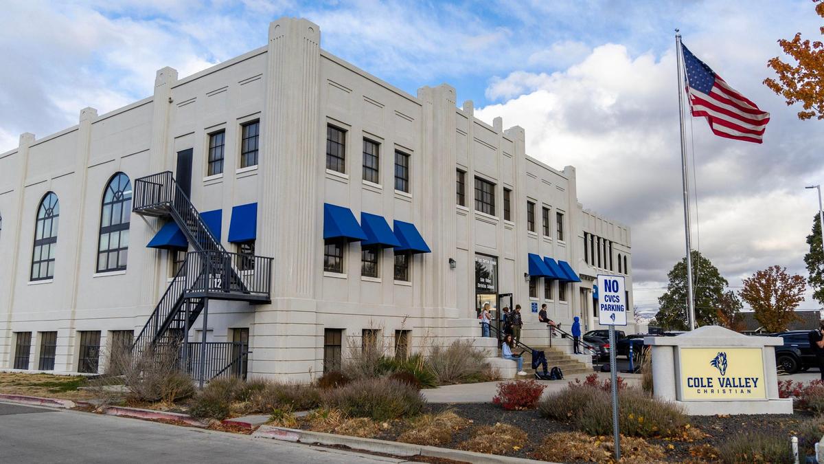 Cole Valley Christian school’s enrollment has grown from when it moved into the old Meridian High building in 2000. The school now has temporary modulars to accommodate its students.