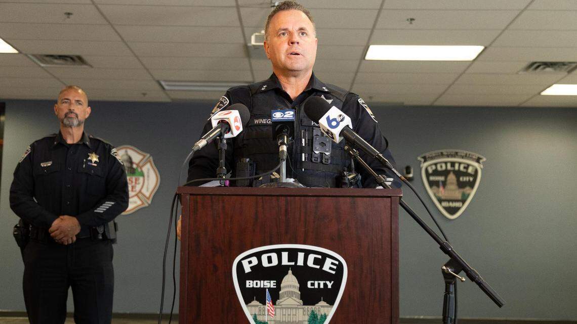Boise Police Chief Ron Winegar held a police conference to discuss the fatal shooting of Payton Wasson.
