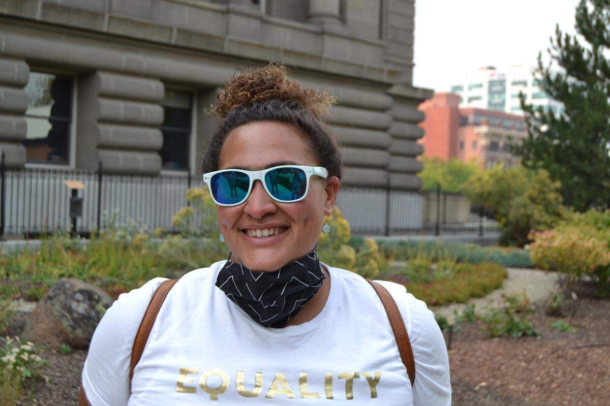 “It’s just a blessing to have friends and family and complete strangers come out and support what’s right,” Beth Banks said Monday at the State Street Demonstration for American Values.