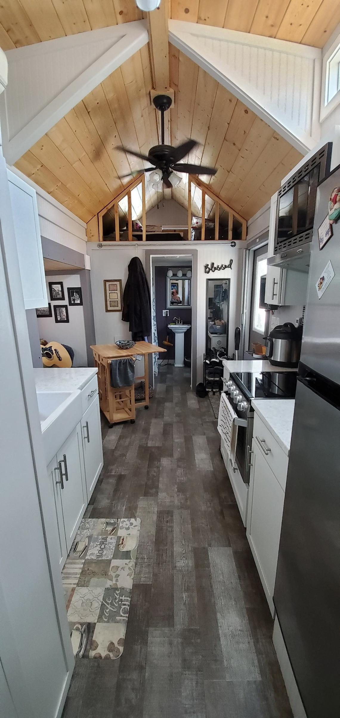The inside of Chasidy Decker’s home. It is equipped with two lofts and a jacuzzi bath tub.