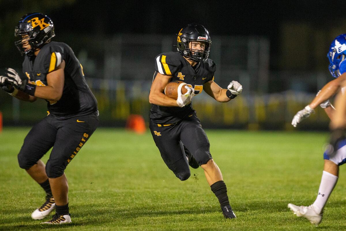 Bishop Kelly running back Peter Minnaert made the 4A All-Idaho second team last fall.