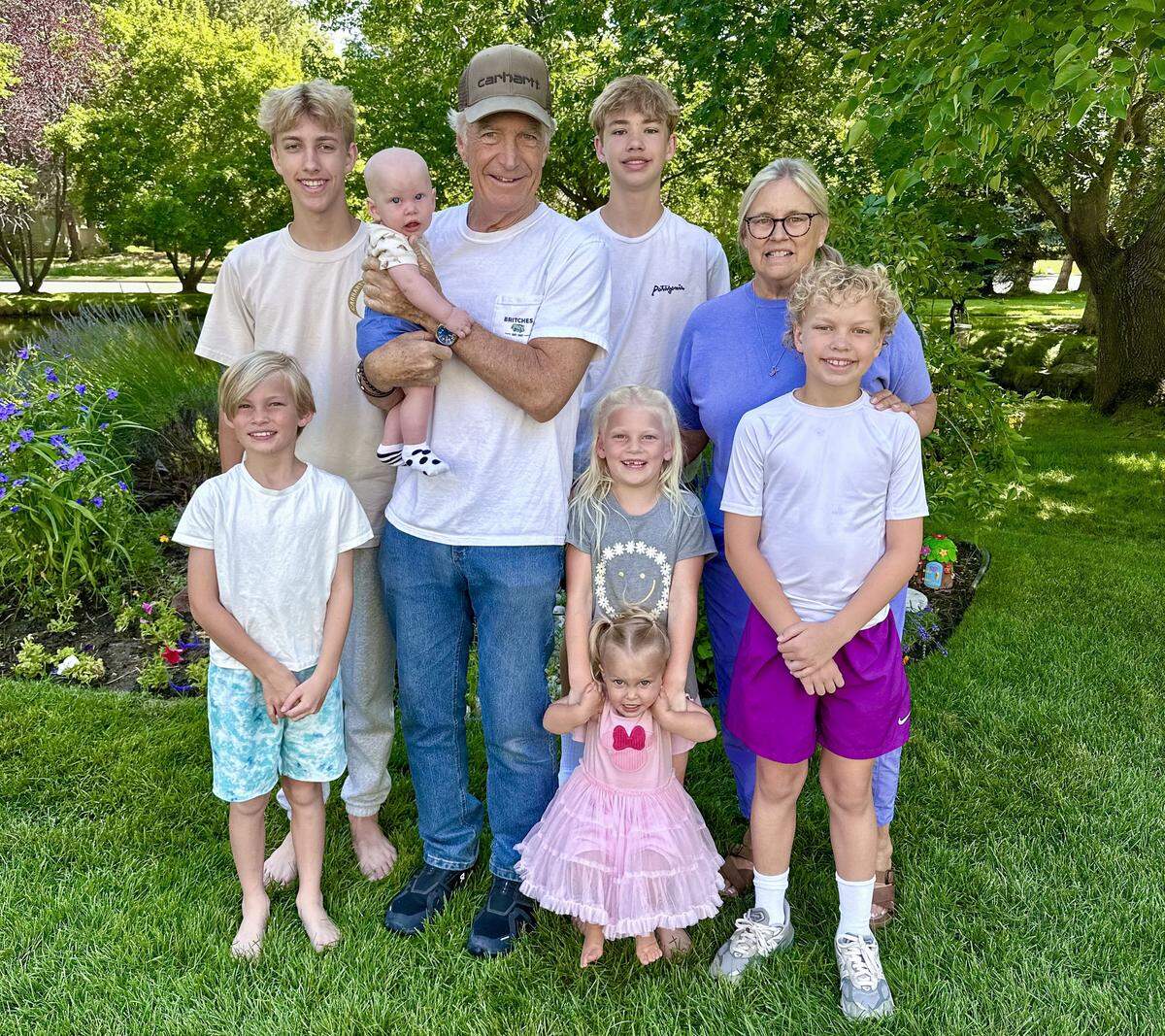 Dirk Kempthorne, center, former Idaho governor, and wife Patricia Kempthorne, right, have seven grandchildren, who call him “Pop Dirk.”