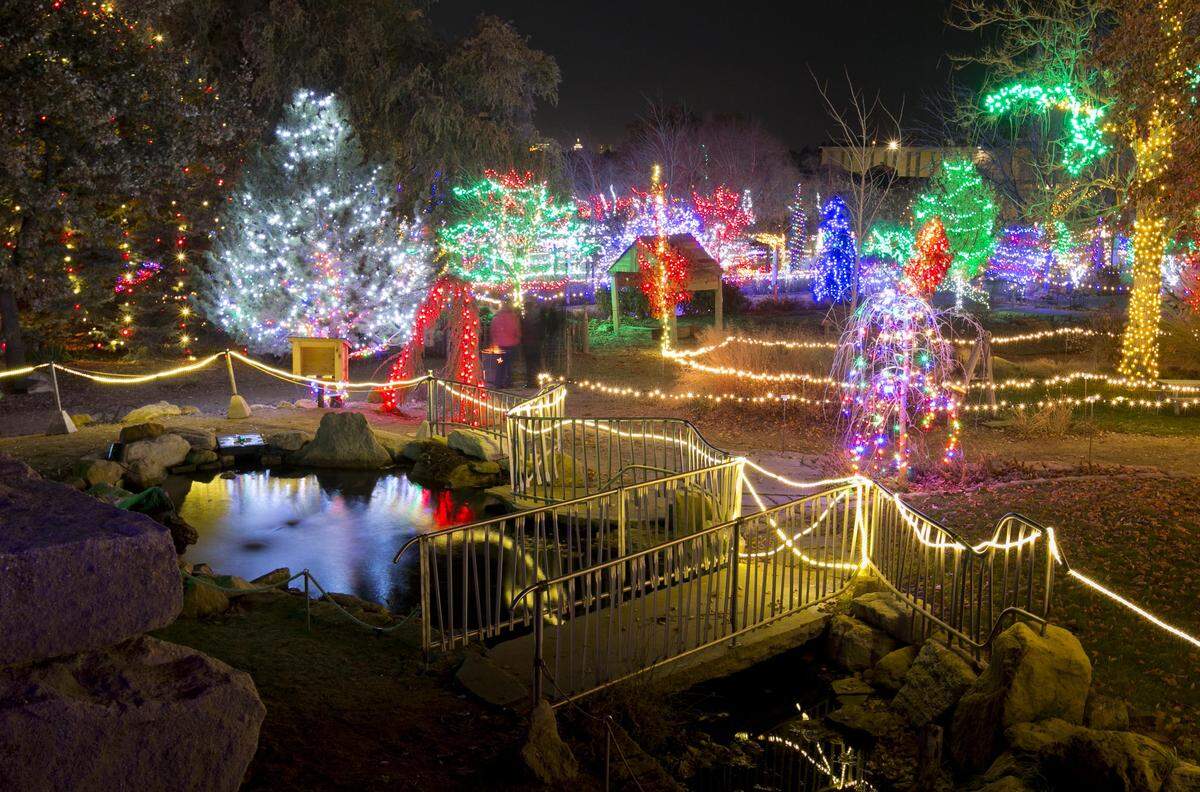 Wander through colorful paths at the Idaho Botanical Garden’s Winter Garden aGlow.