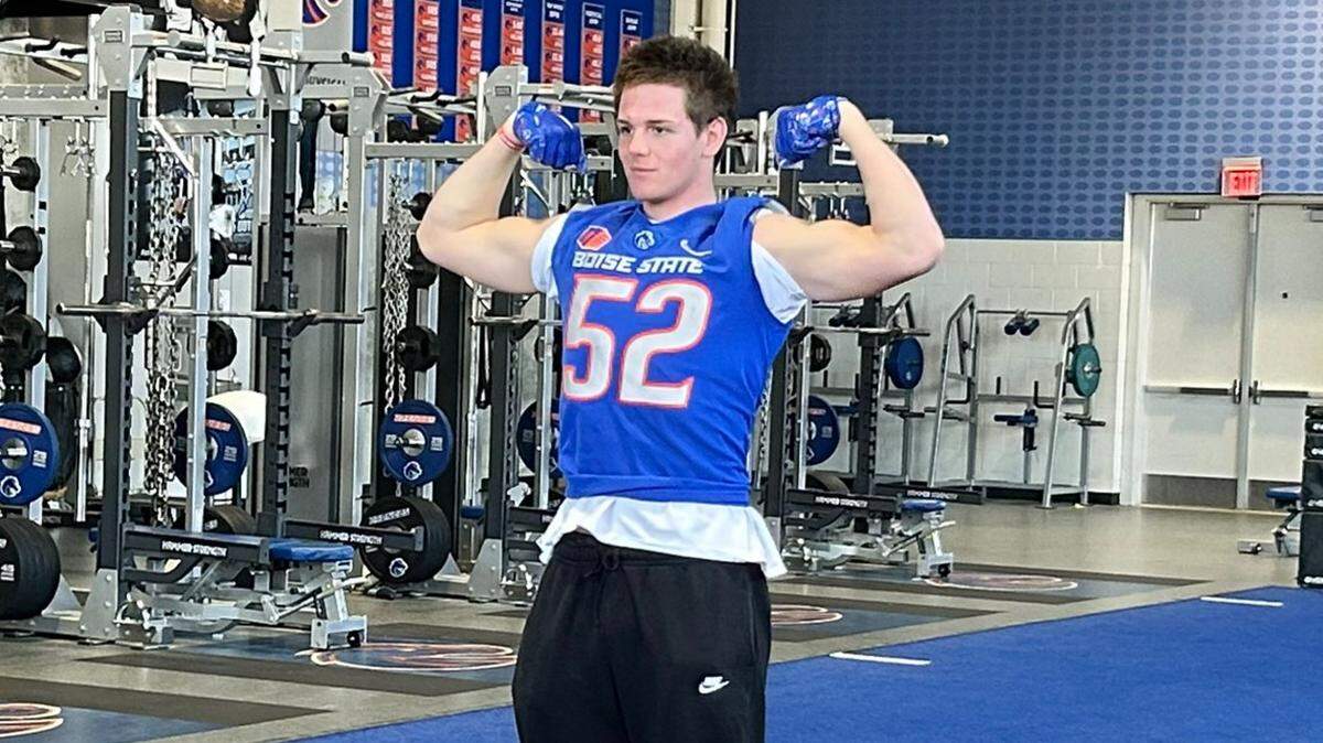 Borah offensive and defensive lineman Trevor McKenna verbally committed to Boise State this summer. He will play defensive tackle for the Broncos.
