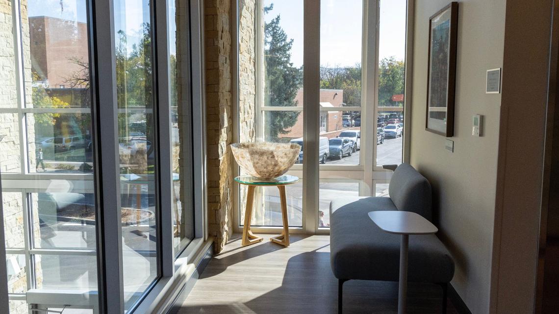 This is the reflection nook inside the Wassmuth Center for Human Rights new Philip E. Batt building.