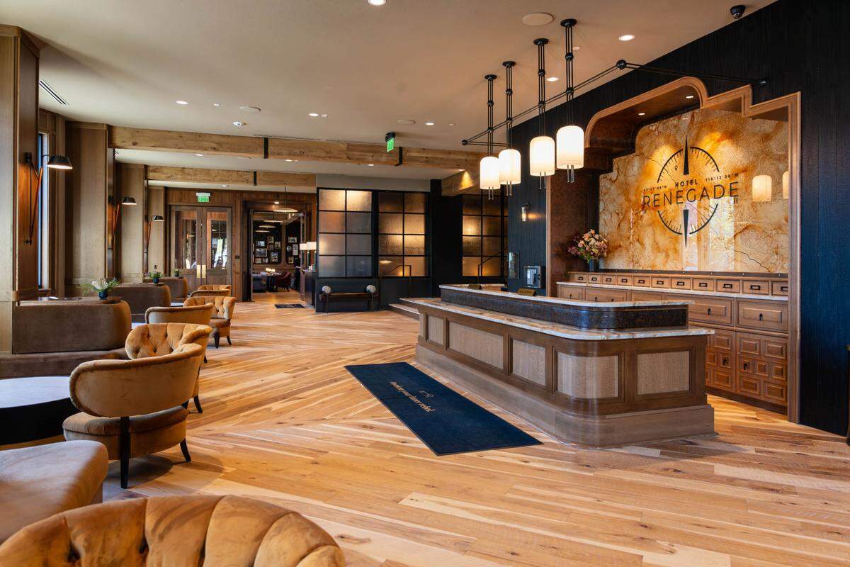The hotel attempts to blend a rustic aesthetic with modern amenities.