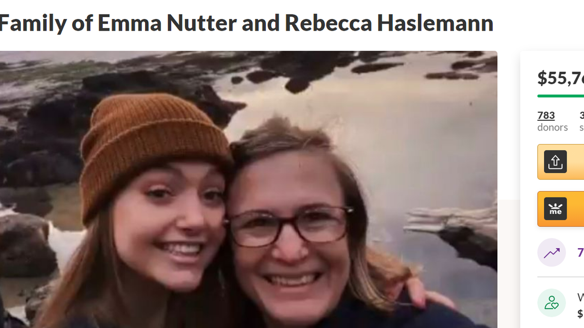 Emma Nutter, 18, and her mother, Rebecca Haslemann, 50, died in a car crash on Oregon Highway 95.