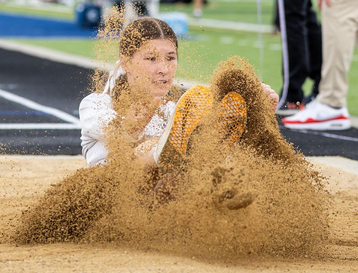 Timberline’s Nadja Burkholder is the defending 6A state champion in the triple jump.