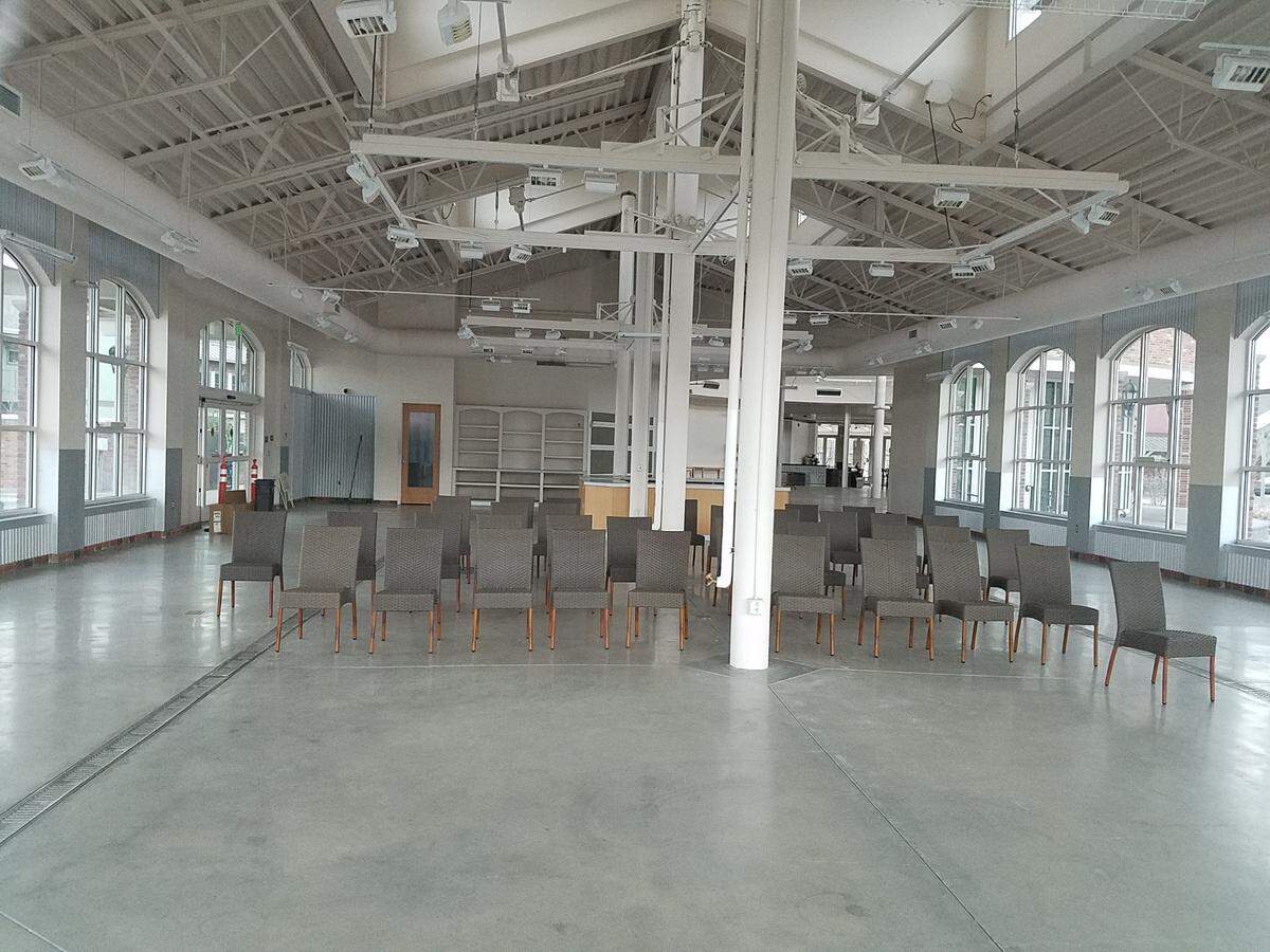 If you peeked through the window of the old 36th Street Garden Center and Bistro on Tuesday, you saw chairs from a neighborhood meeting held about the planned Sockeye Brewing restaurant.