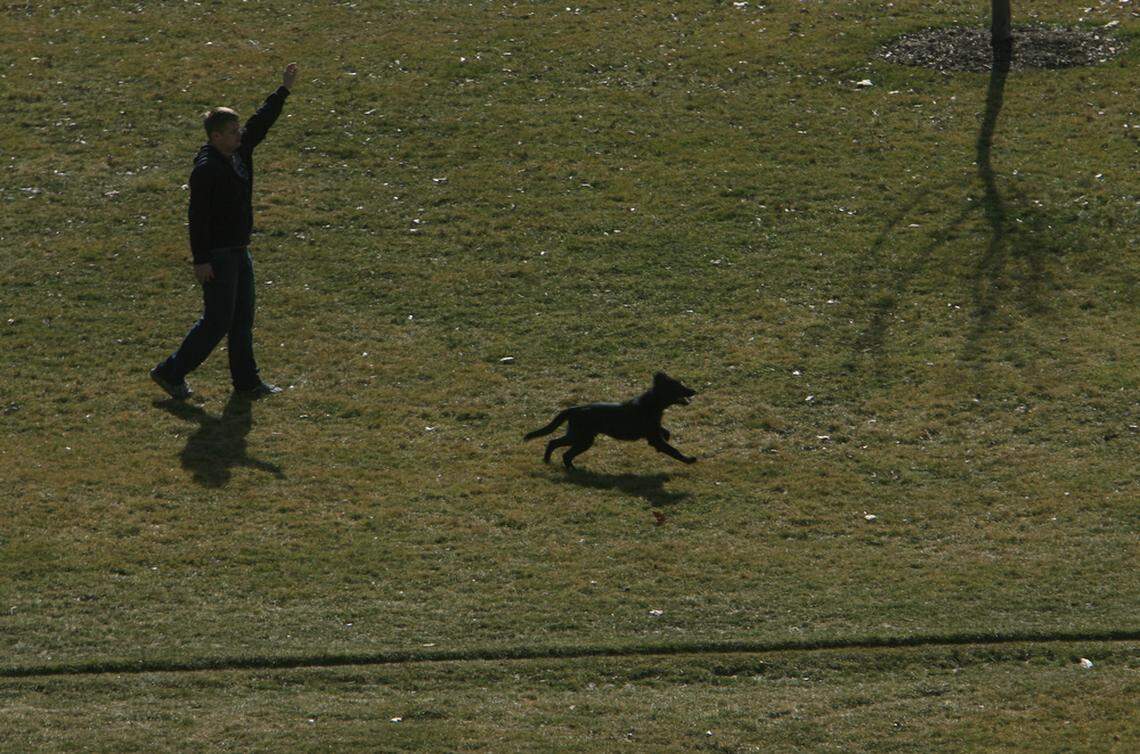 People enjoy the sunshine and warmer temperatures at Camel’s Back Park.