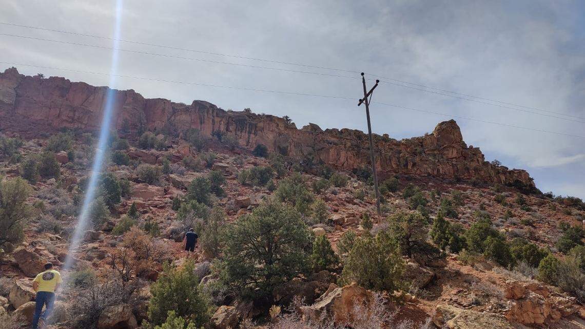 Candice Thompson, a 26-year-old from Richfield, Utah, fell between 75 and 100 feet on Sunday, March 27.