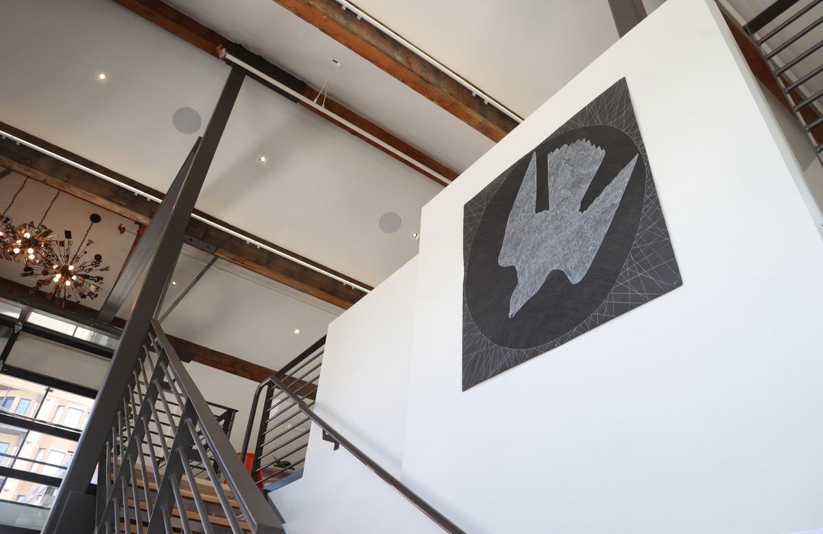 Local and regional artwork is featured inside the lobby.