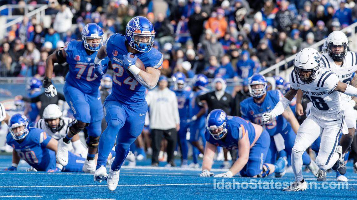 Boise State running back George Holani posted 1,157 yards and 10 touchdowns on the ground this season.