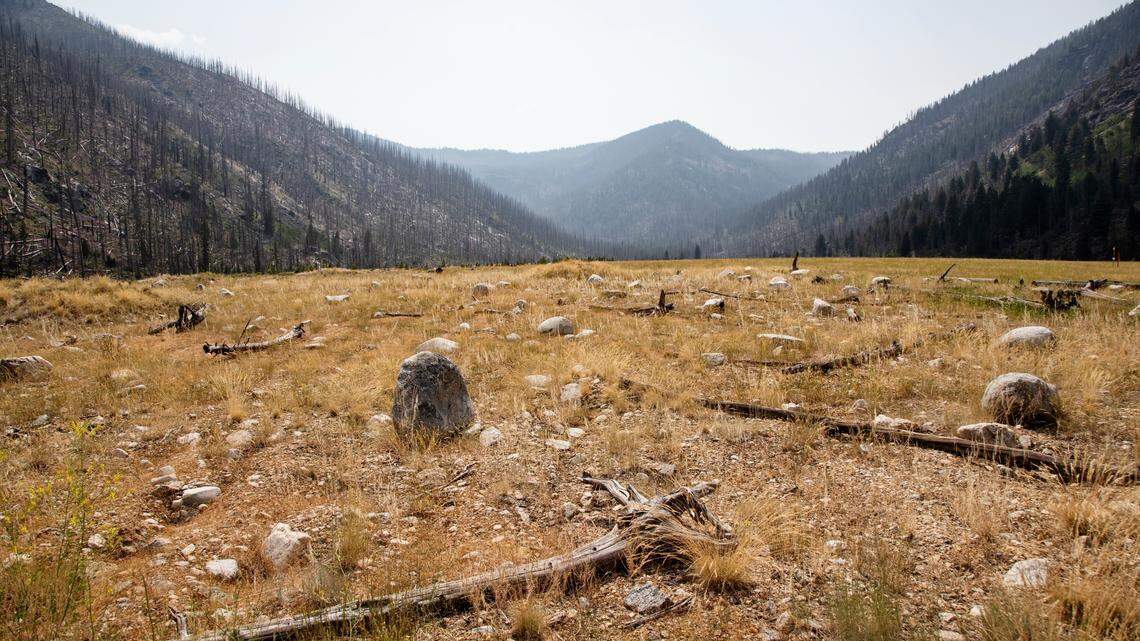 Perpetua Resources hopes to revive Stibnite mine near Yellow Pine, Idaho, pictured here on July 28, 2021. The Environmental Protection Agency has called into question a permit issued for the project by the Idaho Department of Environmental Quality.